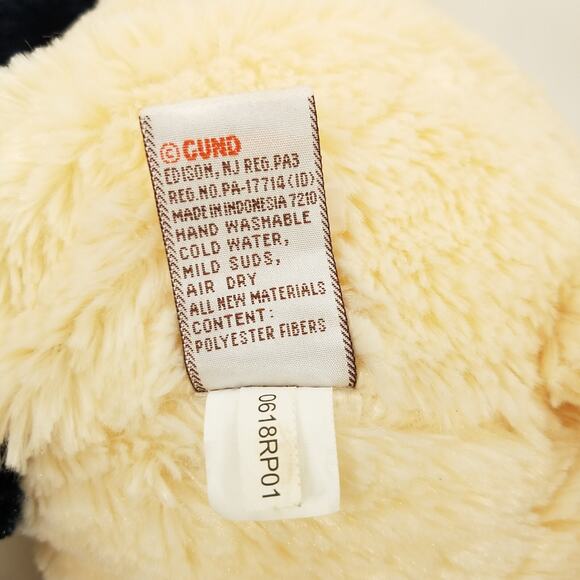 Gund Zi-Bo Panda Bear Plush 15" Stuffed Animal Toy Realistic Cream Black - Picture 7 of 9